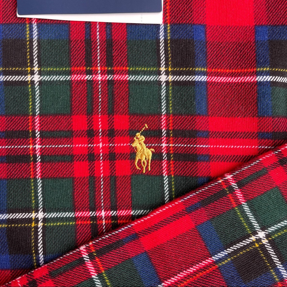 POLO RALPH LAUREN TARTAN PLAID SWEATSHIRT RED MENS SIZE LARGE NEW - Picture 4 of 6